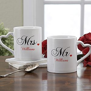 Romantic Husband and Wife Personalized Coffee Mugs