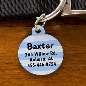 Personalized Pet Identification Tags   Circle