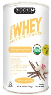 Country Life   Biochem Organic 100% Whey Protein Powder Vanilla Flavor   12.7 oz.