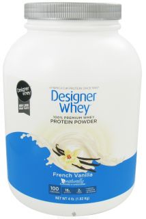 Designer Protein   Designer Whey 100% Premium Whey Protein Powder French Vanilla   4 lbs.