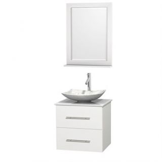 Centra 24 Single Bathroom Vanity Set for Vessel Sink by Wyndham Collection   Wh