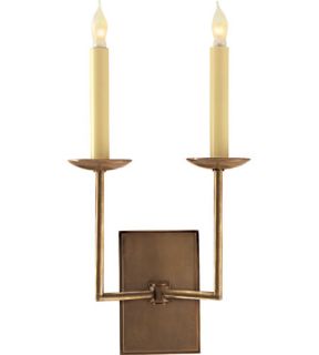 E.F. Chapman Right Angle 2 Light Wall Sconces in Hand Rubbed Antique Brass SL2866HAB