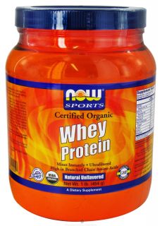 NOW Foods   Whey Protein Certified Organic Natural Unflavored   1 lb.