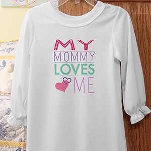 Personalized Girls Nightgown   Somebody Loves Me