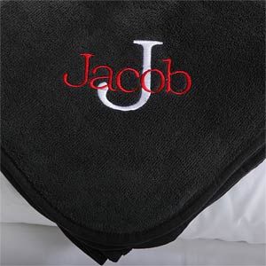Black Personalized Fleece Blanket for Kids   All About Me