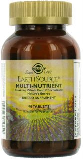 Solgar   Earth Source Multi Nutrient Providing Whole Food Concentrates   90 Tablets
