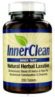 At Last Naturals   InnerClean Inner Tabs Natural Herbal Laxative 640 mg.   200 Tablets Formerly Innertabs