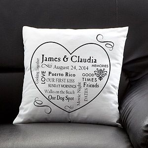 Personalized Keepsake Pillows   Our Life Together