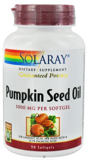 Solaray   Guaranteed Potency Pumpkin Seed Oil 1000 mg.   90 Softgels