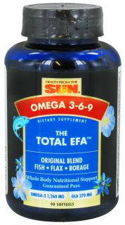 Health From The Sun   Omega 3 6 9 Total EFA   90 Softgels