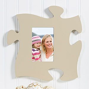 Wall Picture Frame Puzzle Piece   Tan   12x12