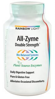 Rainbow Light   All Zyme Double Strength   180 Vegetarian Capsules