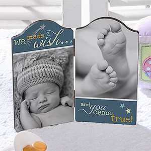 Personalized Newborn Baby Photo Plaques   We Made A Wish