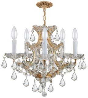 Maria Theresa 6 Light Mini Chandeliers in Gold 4405 GD CL MWP