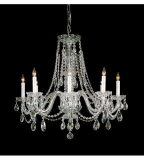 Traditional Crystal 8 Light Chandeliers in Polished Brass 1138 PB CL MWP
