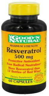 Good N Natural   Resveratrol 500 mg.   60 Capsules