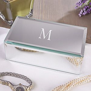 Personalized Mirrored Jewelry Boxes   Small