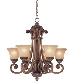 Carlyle 6 Light Chandeliers in Canyon Clay 2400 54