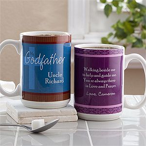 Large Personalized Coffee Mugs for Godparents