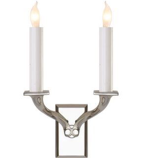 E.F. Chapman Haberdashers 2 Light Wall Sconces in Polished Nickel SL2712PN