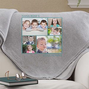Photo Collage Personalized Blanket   6 Pictures