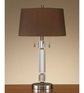 Crystal 1 Light Table Lamps in Sepia Brown JRL 7934
