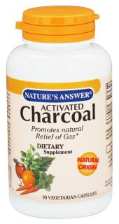 Natures Answer   Activated Charcoal Natural Origin   90 Vegetarian Capsules