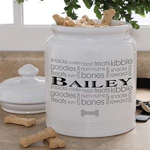 Personalized Dog Treat Jar   Doggie Delights