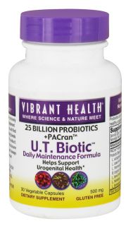 Vibrant Health   U.T. Biotic Daily Maintenance Formula 500 mg.   30 Vegetarian Capsules