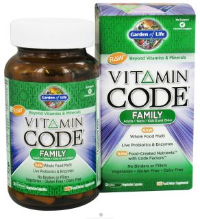 Garden of Life   Vitamin Code Family Multi Formula   120 Vegetarian Capsules