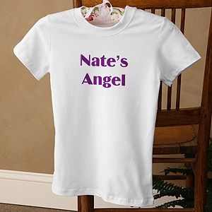 White Personalized T Shirt for Women   Custom Text