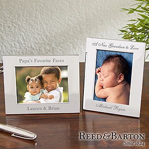 Personalized Pewter Picture Frames for Men   3x5   Reed & Barton