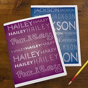 Personalized School Folders for Kids   My Name