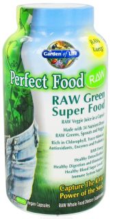 Garden of Life   Perfect Food RAW Green Super Food   240 Vegetarian Capsules