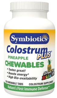 Symbiotics   Colostrum Plus Chewables Pineapple   120 Chewable Tablets