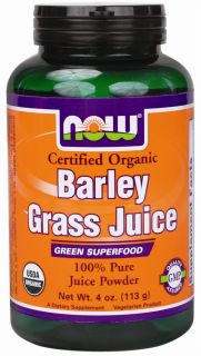 NOW Foods   Barley Grass Juice Powder Certified Organic   4 oz.