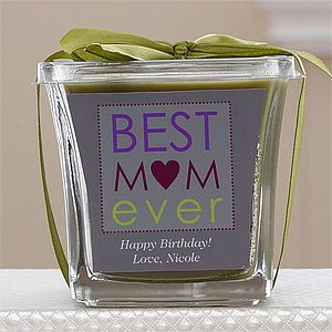 Best Mom Ever Personalized Candles   Papaya & Bamboo