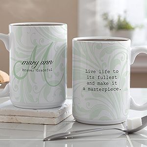 Large Personalized Coffee Mugs   Name Meaning