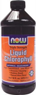 NOW Foods   Liquid Chlorophyll Triple Strength Natural Mint Flavor   16 oz.