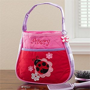 Personalized Girls Ladybug Purse & Coin Purse Set