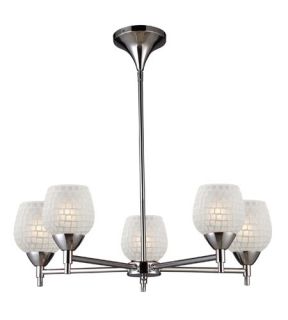 Celina 5 Light Chandeliers in Polished Chrome 10155/5PC WHT