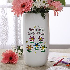 Garden of Love Personalized Ceramic Flower Vase