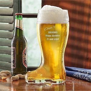Personalized Birthday Beer Boot