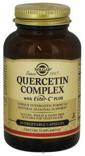 Solgar   Quercetin Complex with Ester C Plus   50 Vegetarian Capsules