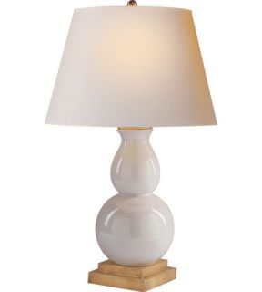 E.F. Chapman Gourd 1 Light Table Lamps in Ivory Ceramic CHA8613I NP