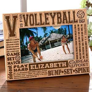 Personalized Volleyball Picture Frame   4x6 Photo