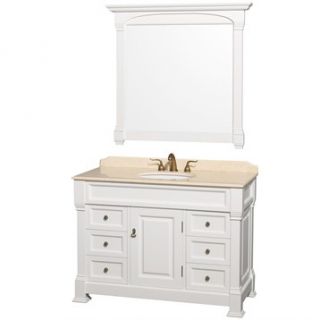 Andover 48 Traditional Bathroom Vanity Set by Wyndham Collection   White