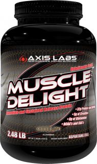 Axis Labs   Muscle Delight Protein Powder Chocolate   2.48 lbs.