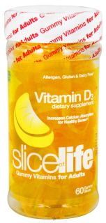Hero Nutritional Products   Slice of Life Vitamin D3 Adult Gummy Vitamins   60 Gummies