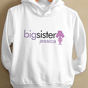 Personalized Baby Sweatshirt   Big Sister or Brother